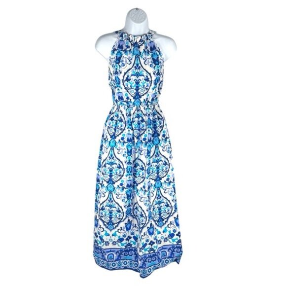 Cara Cara Colomba Floral Maxi Dress Size L NWT – Open Back Cotton Poplin - Picture 3 of 10